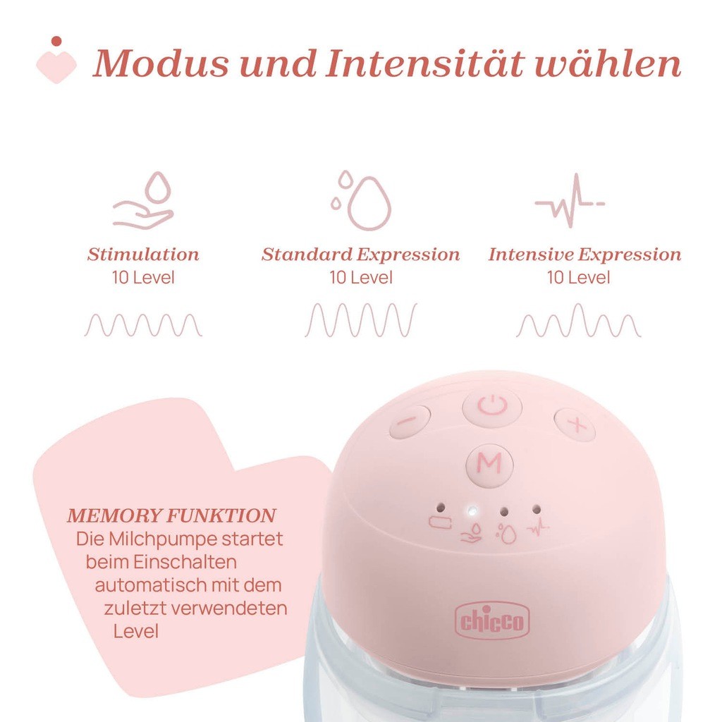 Chicco Elektrische Doppelmilchpumpe Freihndige