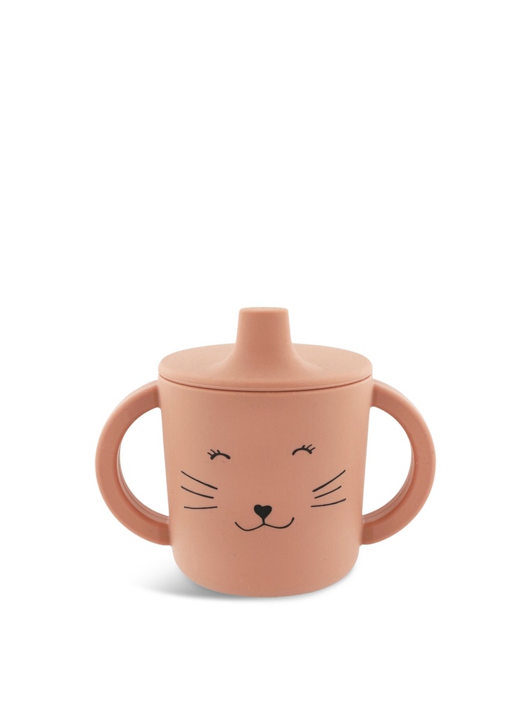 [96-424] Tasse d'apprentissage en silicone Mrs Cat / L-CS